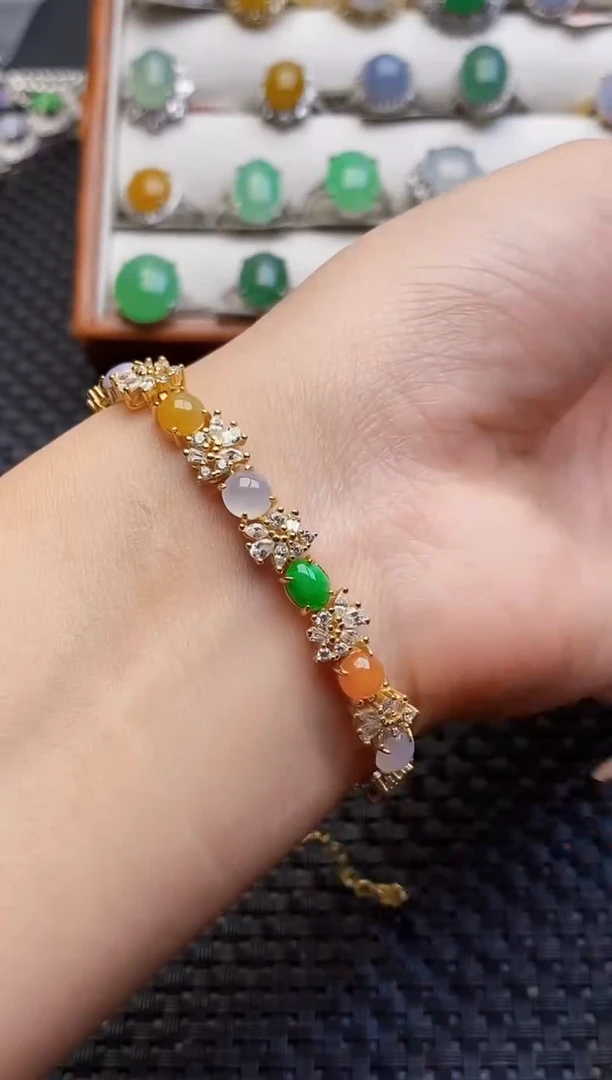 银S925镶嵌戒指翡翠2303