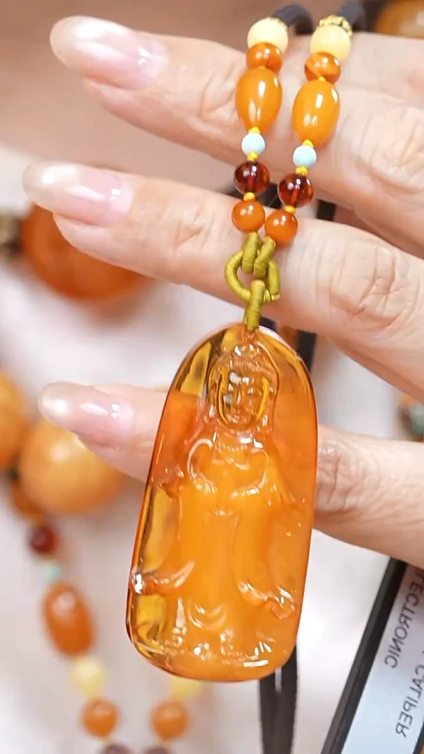 蜜蜡颈饰未镶嵌4278天然蜜蜡珠宝奇石云端妖孽石膏蜡全部保真