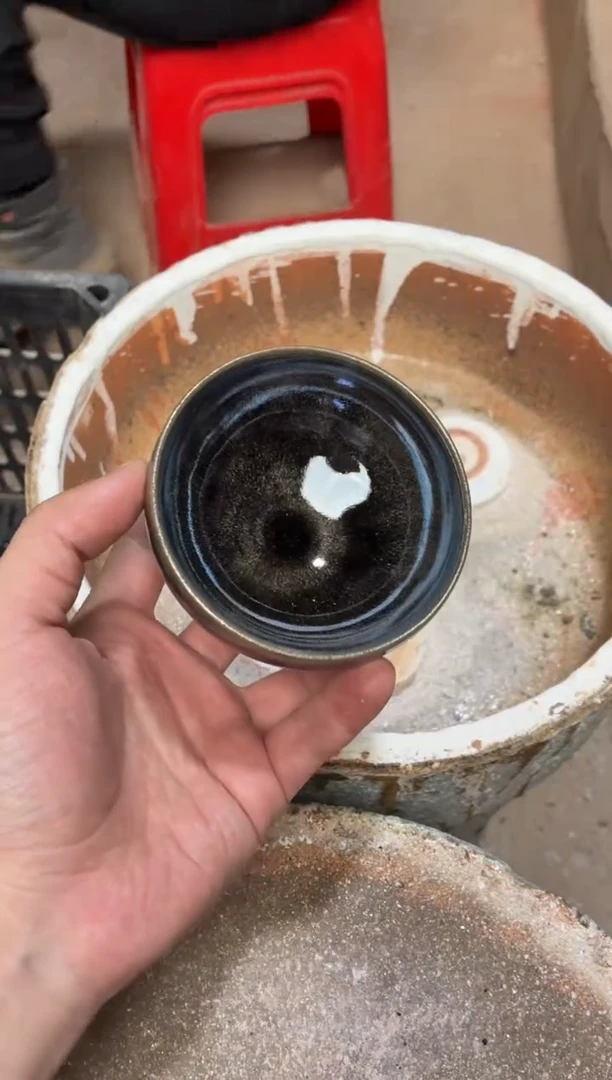 茶盏真柴烧建盏换点柴火