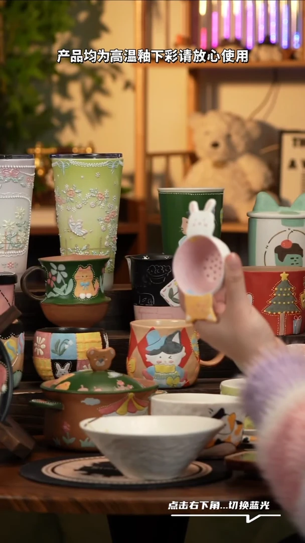 瓷片C017景德镇原创手工陶瓷