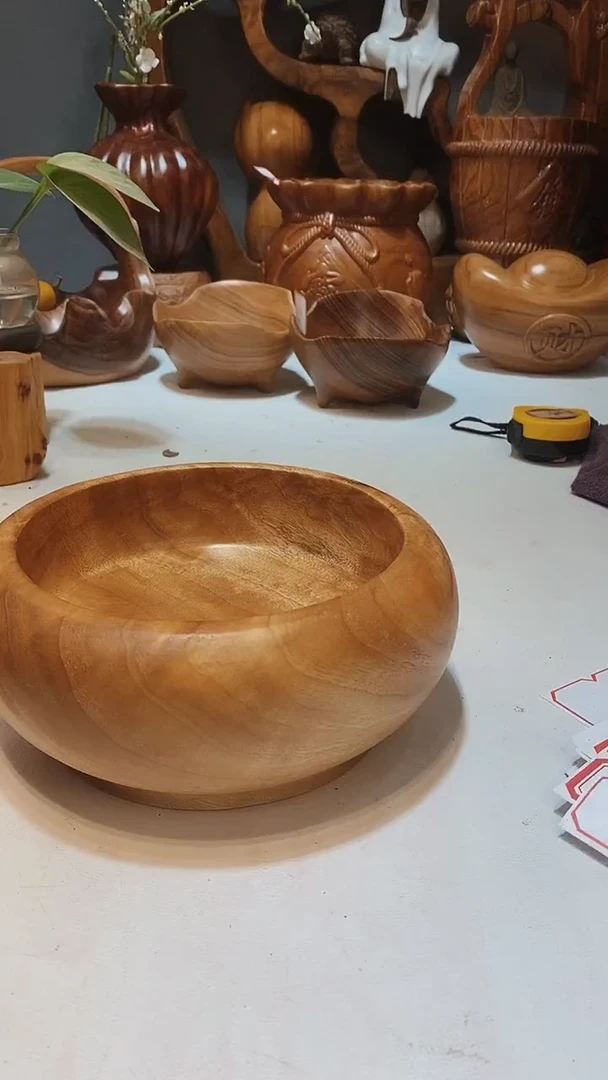 香樟木A11香樟圆钵/尺寸20*9
