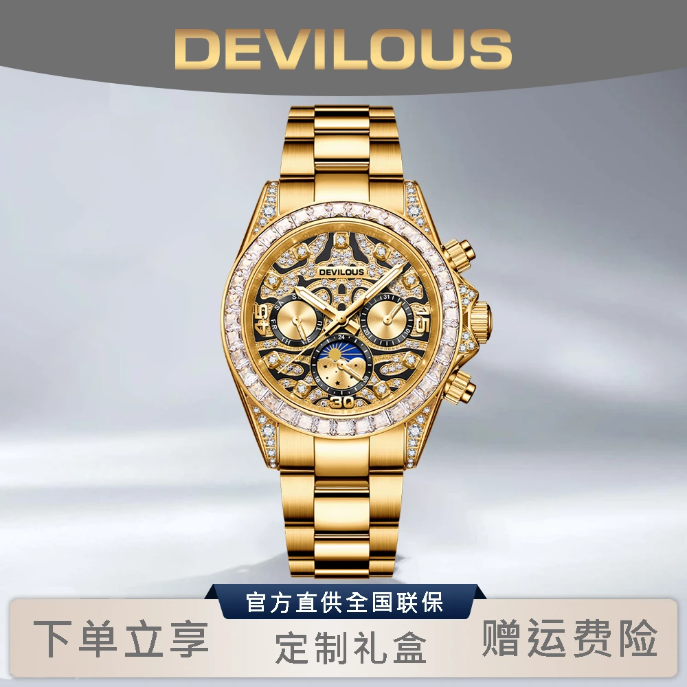 【表弟专属】 DEVILOUS/戴劳伦斯【老虎迪】40mm男轻奢机械表-YKL