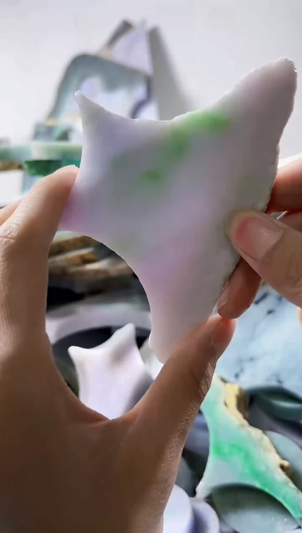 翡翠裸石缅甸翡翠A货陈7591