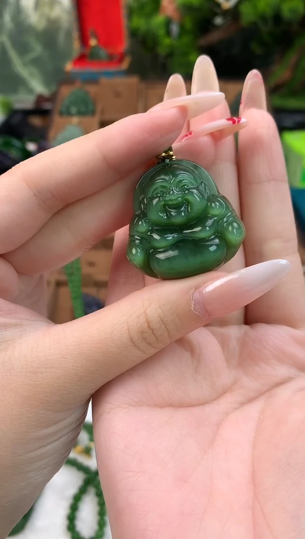 颈饰未镶嵌和田玉幸***月吊坠