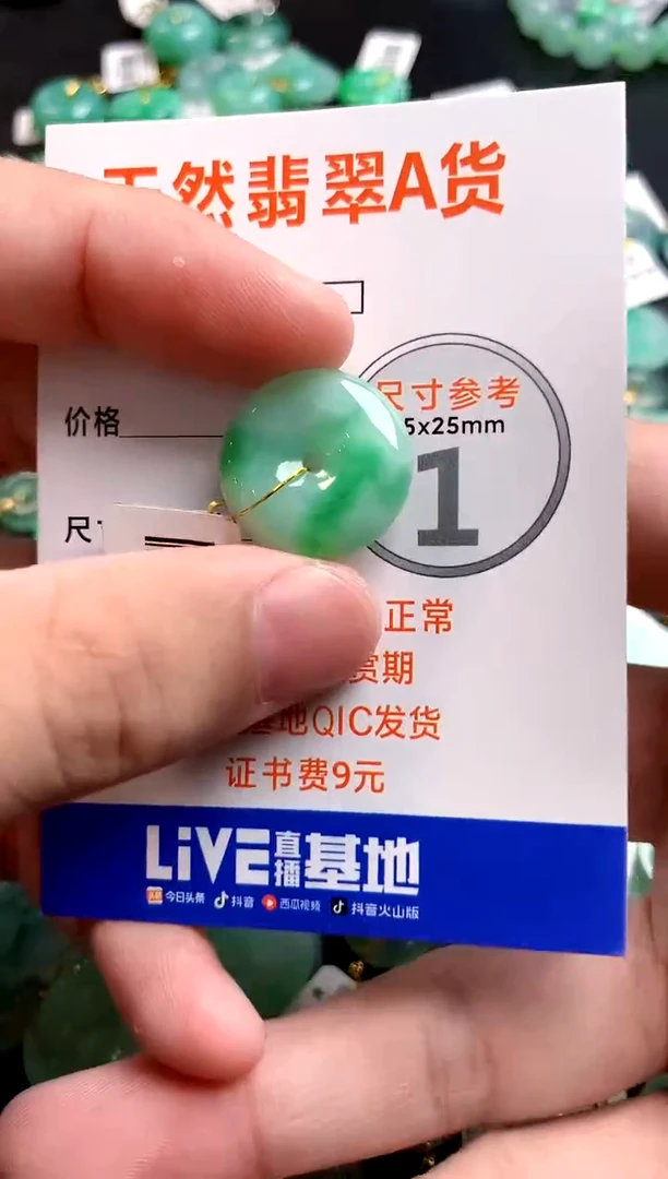 颈饰18K金镶嵌翡翠0952711615