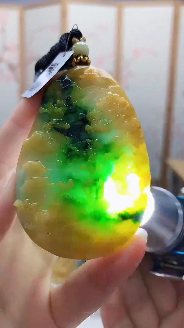 未镶嵌定制翡翠5160ry-毛货挂件58