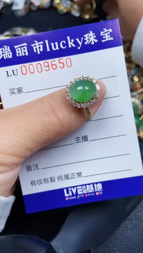 翡翠银S925镶嵌颈饰9650