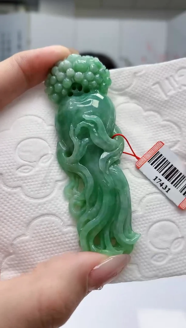 【闪购商品】定制翡翠未镶嵌4852jw-毛货挂件48