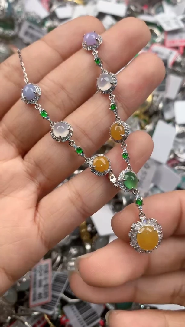 银S925镶嵌戒指翡翠1111----5