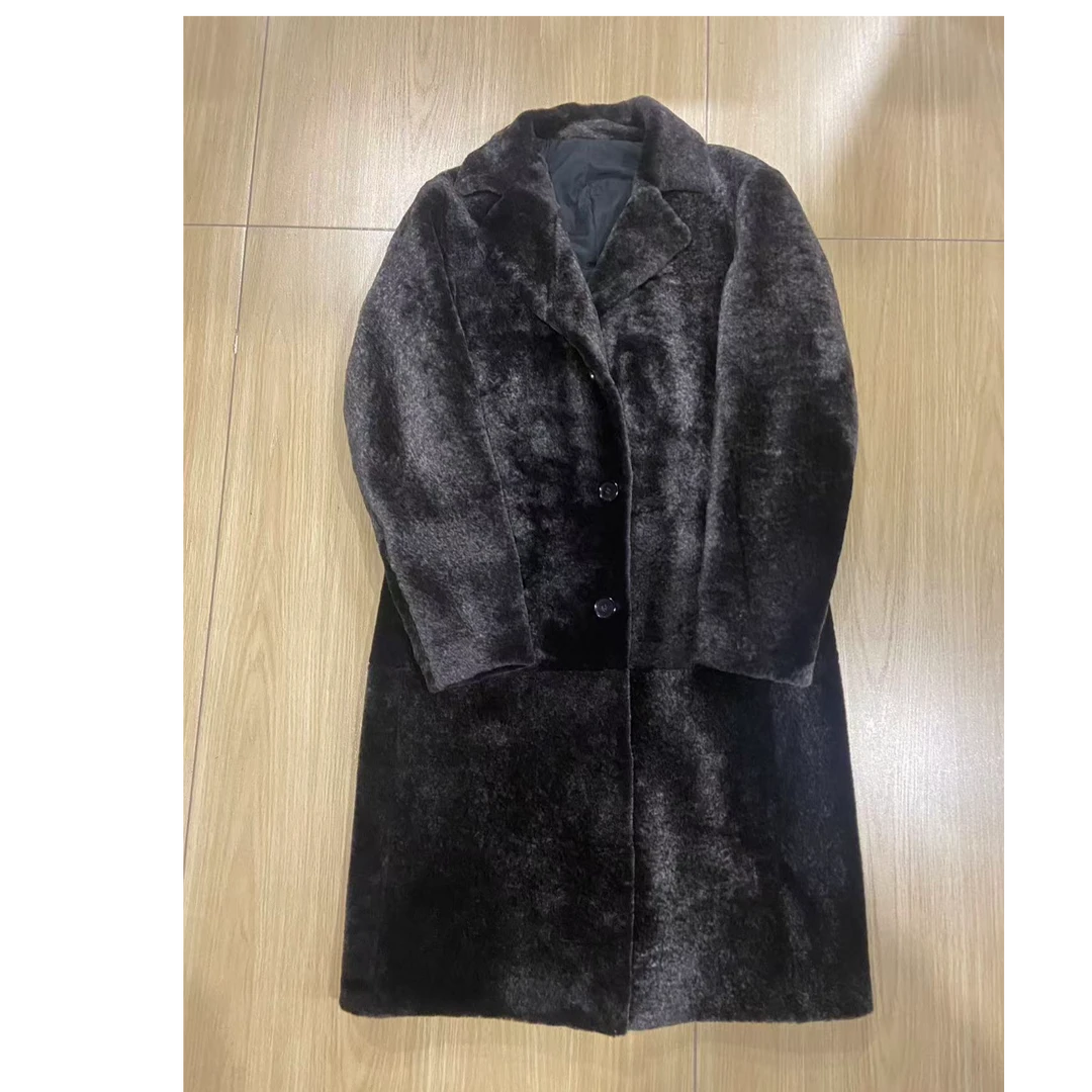 冬款男款皮毛一体外套明星同款长款大皮毛一体风衣真皮气质男士