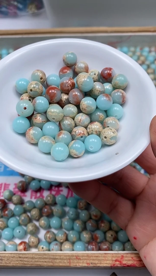 玛瑙/玉髓散珠未镶嵌B726 寿山 石8mm30颗8.8元