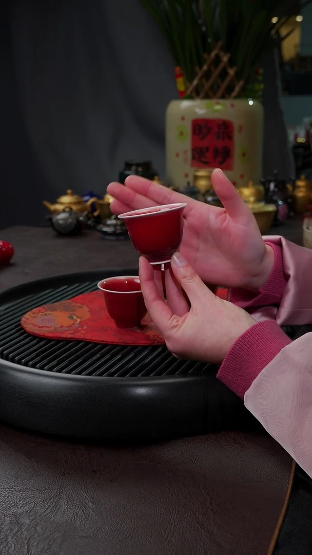 【闪购商品】杯【宜景窑郎红】小闻香杯