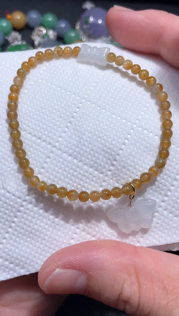 18K金镶嵌手链翡翠4