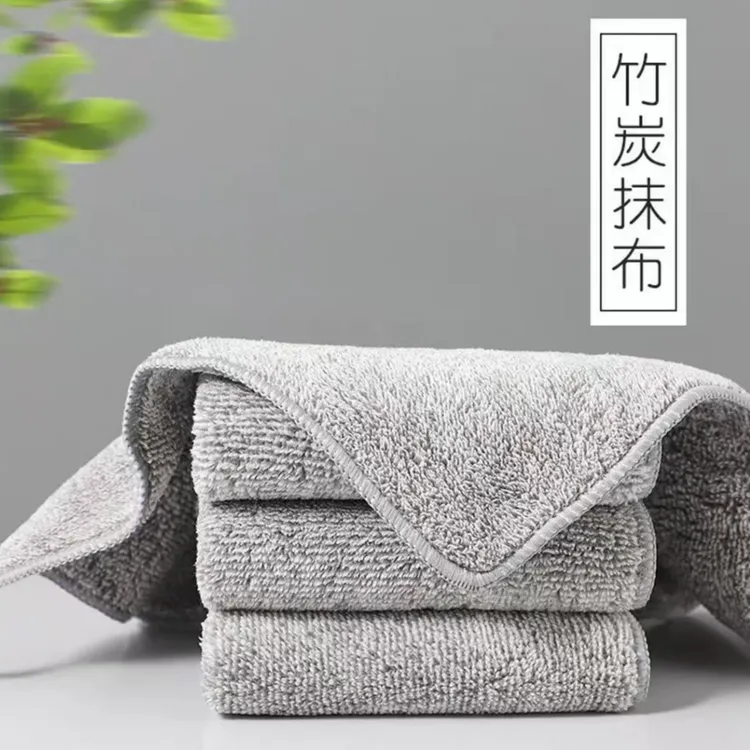 竹炭纤维清洁厨房加厚不沾油竹炭吸水厨房抹布刷锅百洁布洗锅专用