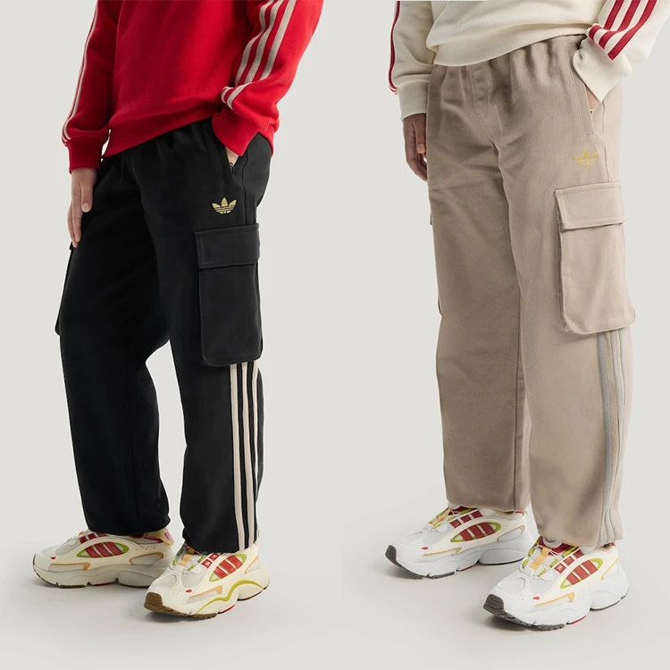 adidas阿迪达斯儿童裤舒适时尚百搭经典工装运动裤 KT5001、KV6593