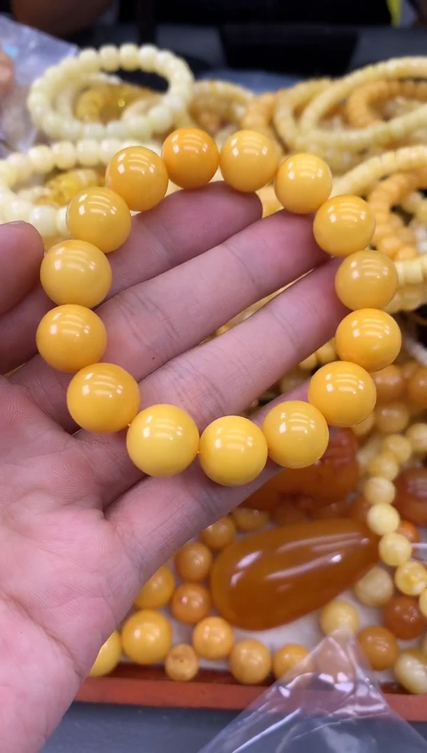 未镶嵌蜜蜡裸石手串