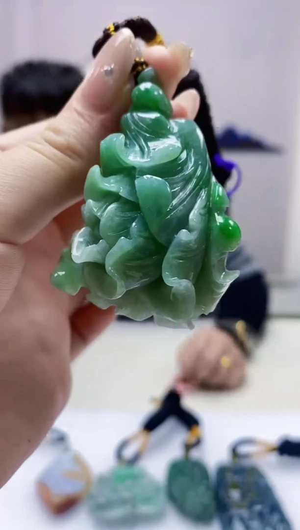 定制翡翠未镶嵌5060jw-毛货挂件11