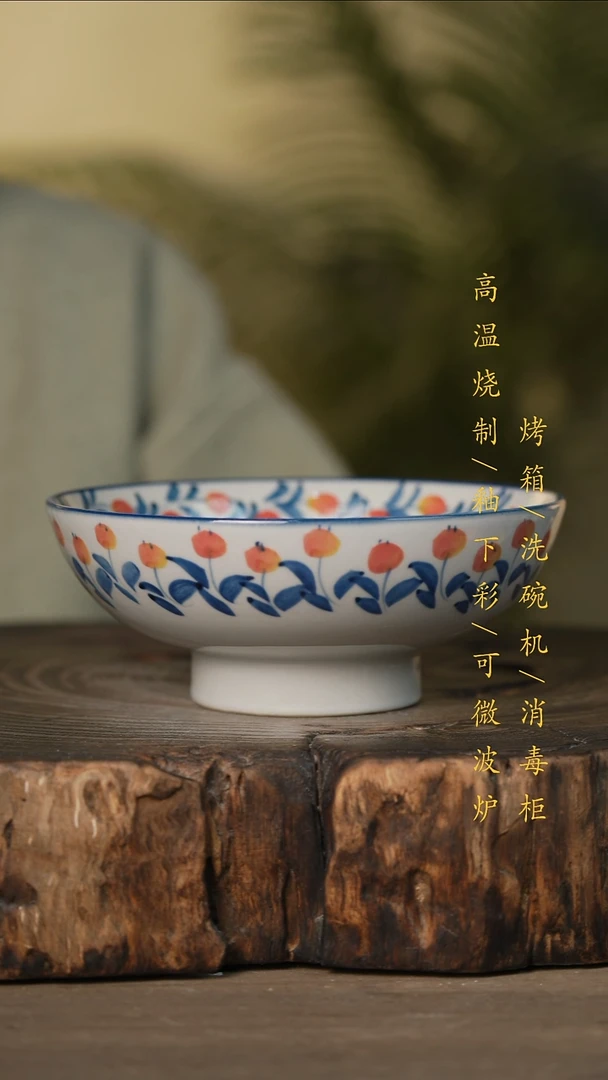 瓷片景德镇高温釉下彩可微波烤箱洗碗机
