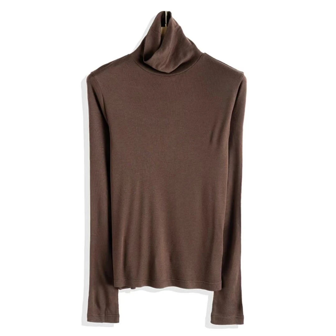 【断色清货】24冬季新款桑蚕丝亲肤长袖内搭T恤