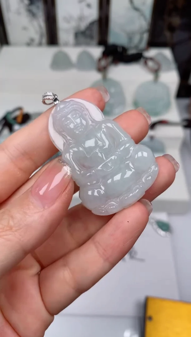 【闪购商品】翡翠颈饰银S925镶嵌吊坠