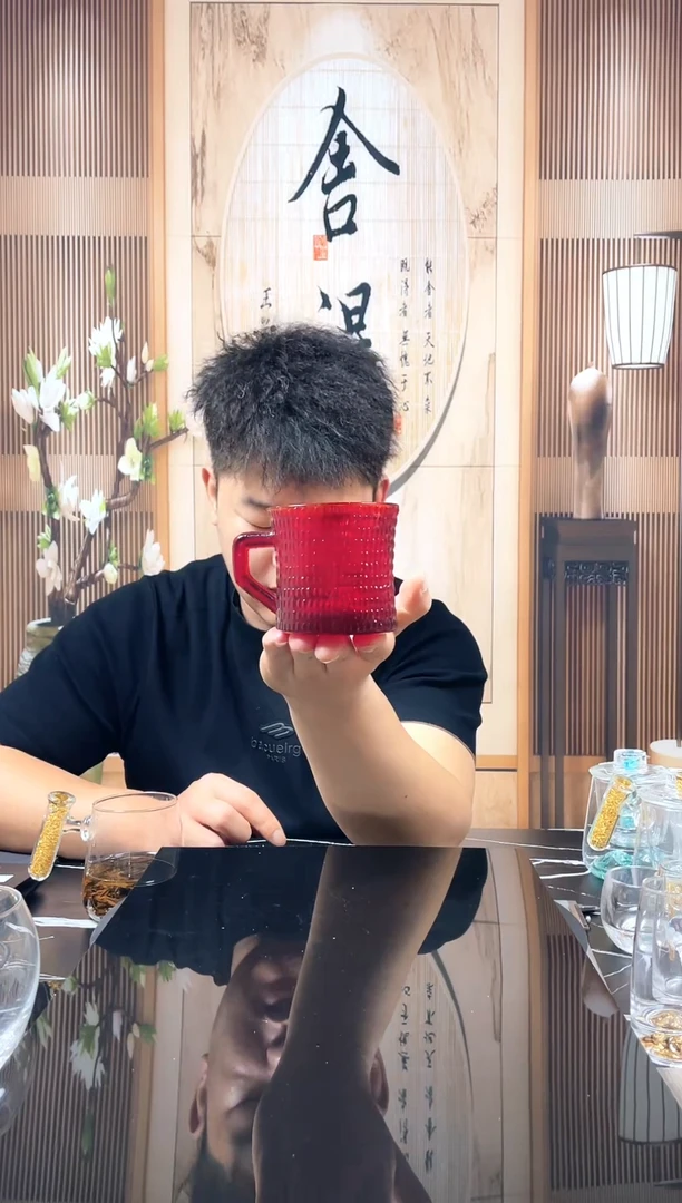 水晶玻璃无盖款原色手把杯