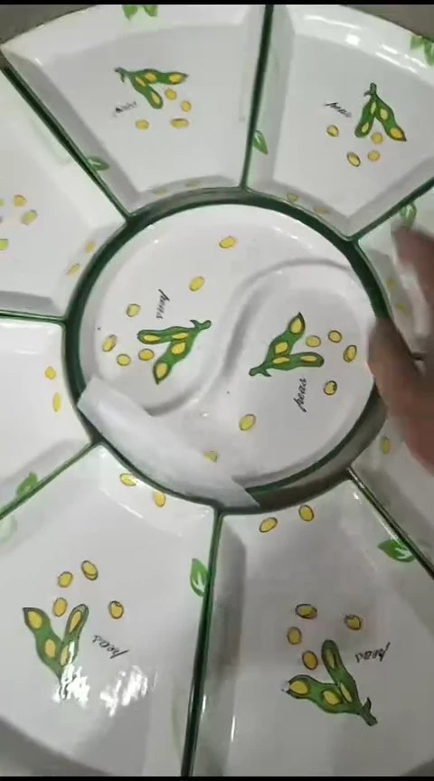 瓷手绘釉下彩套盘