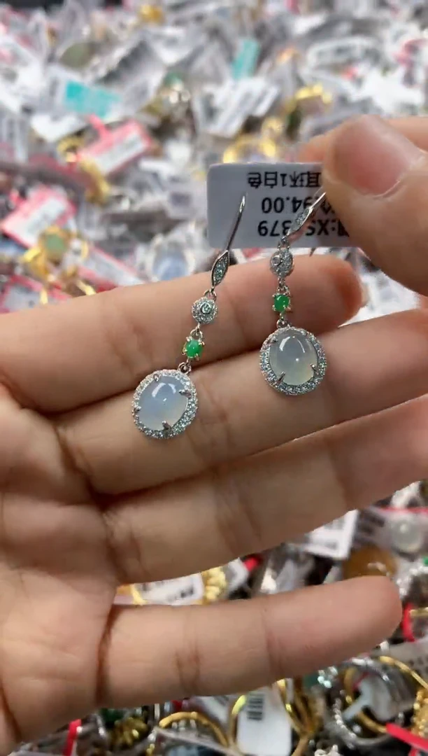 银S925镶嵌戒指翡翠888   4