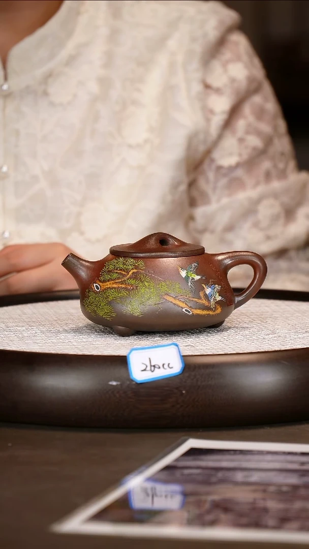 茶壶紫砂【潘春芳】紫泥柴烧景舟石瓢    260CC