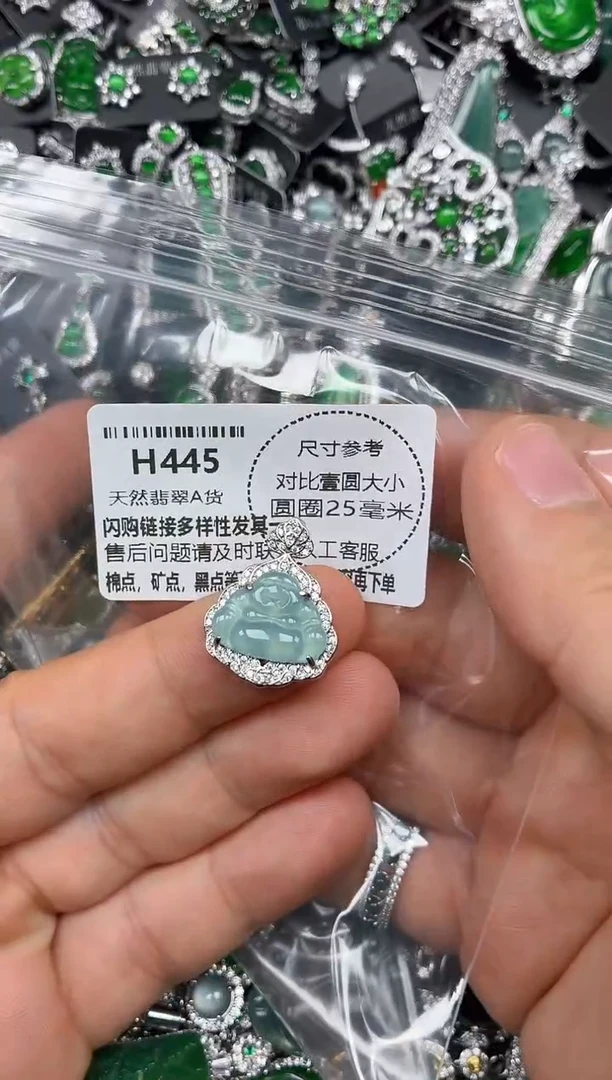 颈饰未镶嵌翡翠H445吊坠