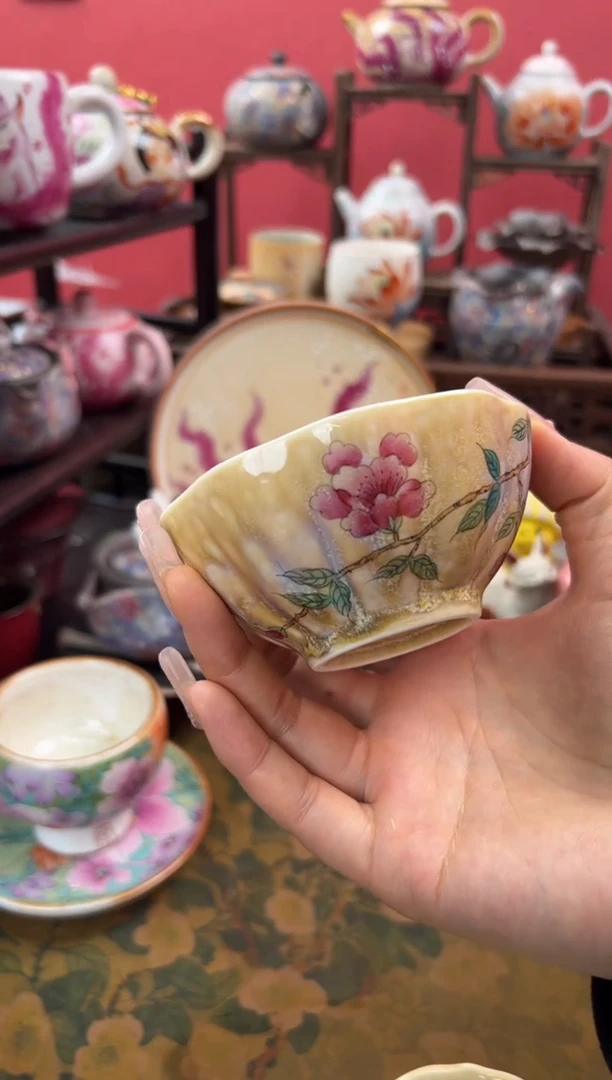 【闪购商品】清水柴烧手绘山水主人杯