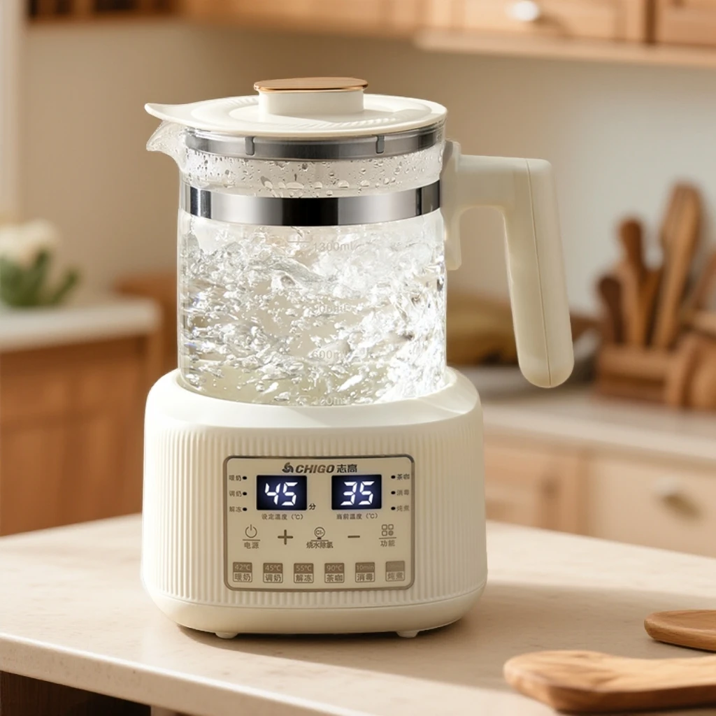 Chigo/志高烧水壶保温一体泡茶神器多功能家用养生壶玻璃恒温水壶