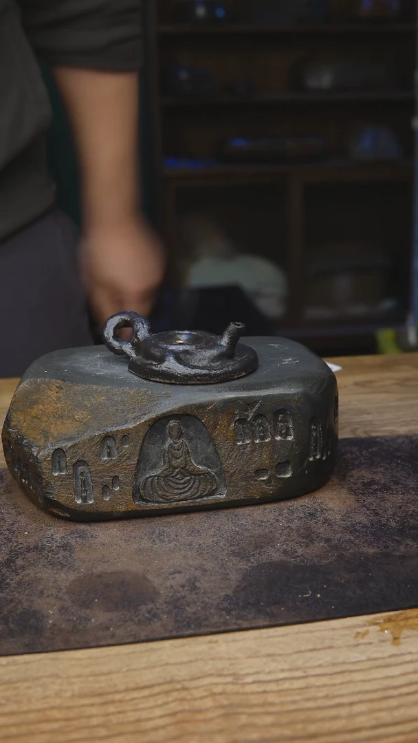 甘石陶艺福利福利黑色塌塌香插