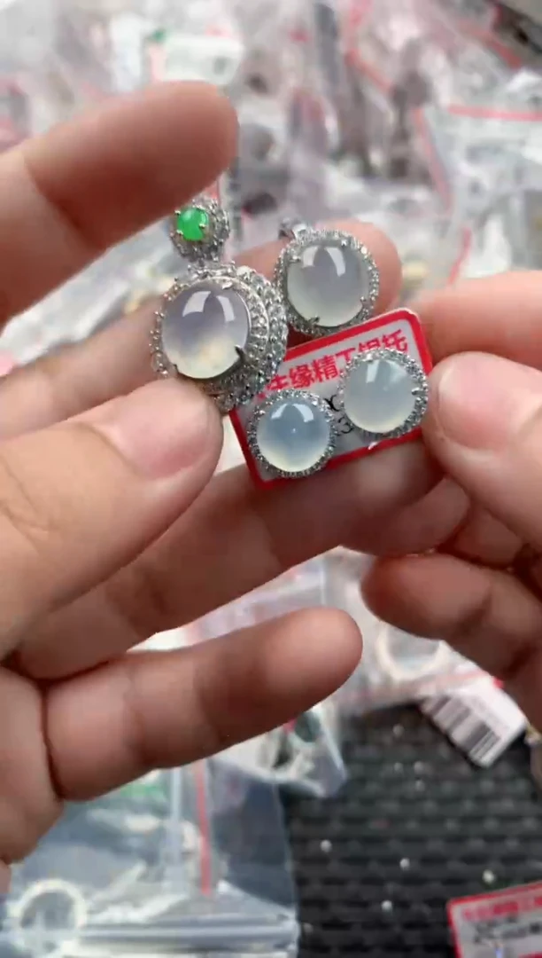 银S925镶嵌戒指翡翠1010   7