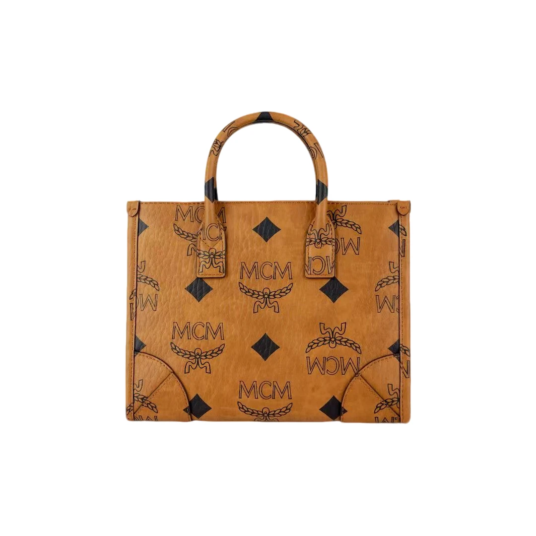 95新 MCM MCM方托特小号干邑色