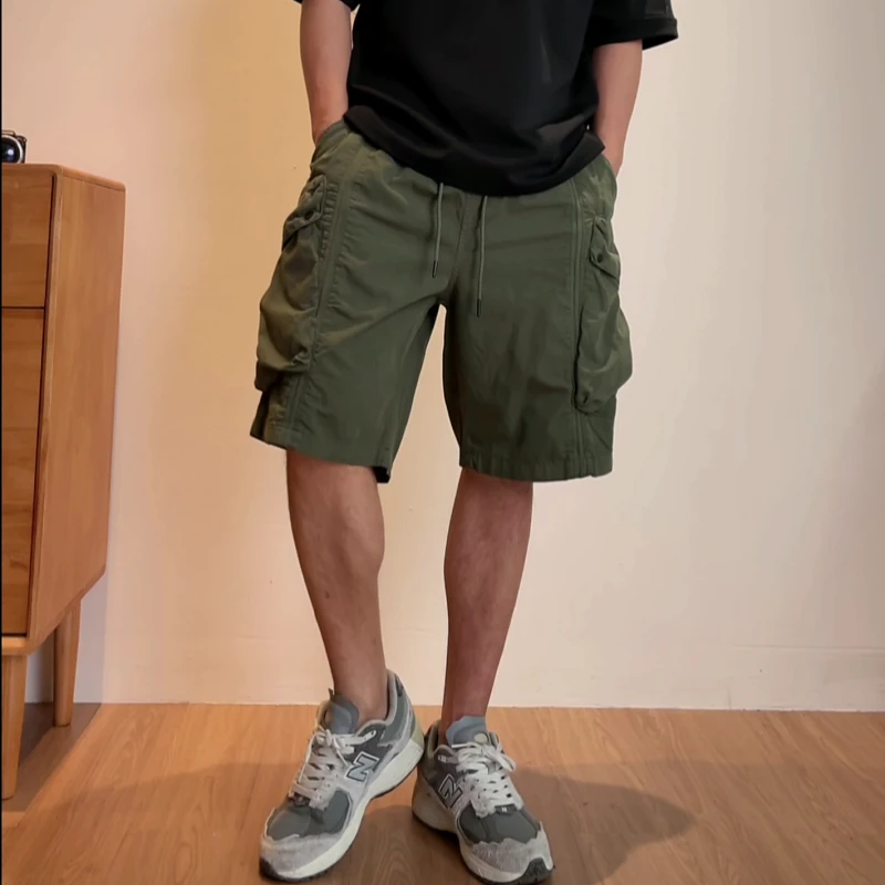 纯棉工装短裤夏天日系定制竹节立体大口袋水洗男士运动舒适休闲裤