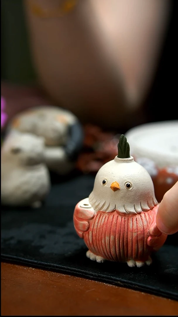 茶壶紫砂蒜鸟香插