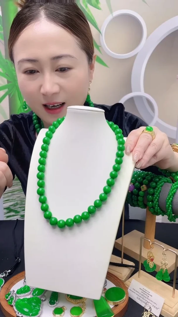 项链14K金镶嵌翡翠D04