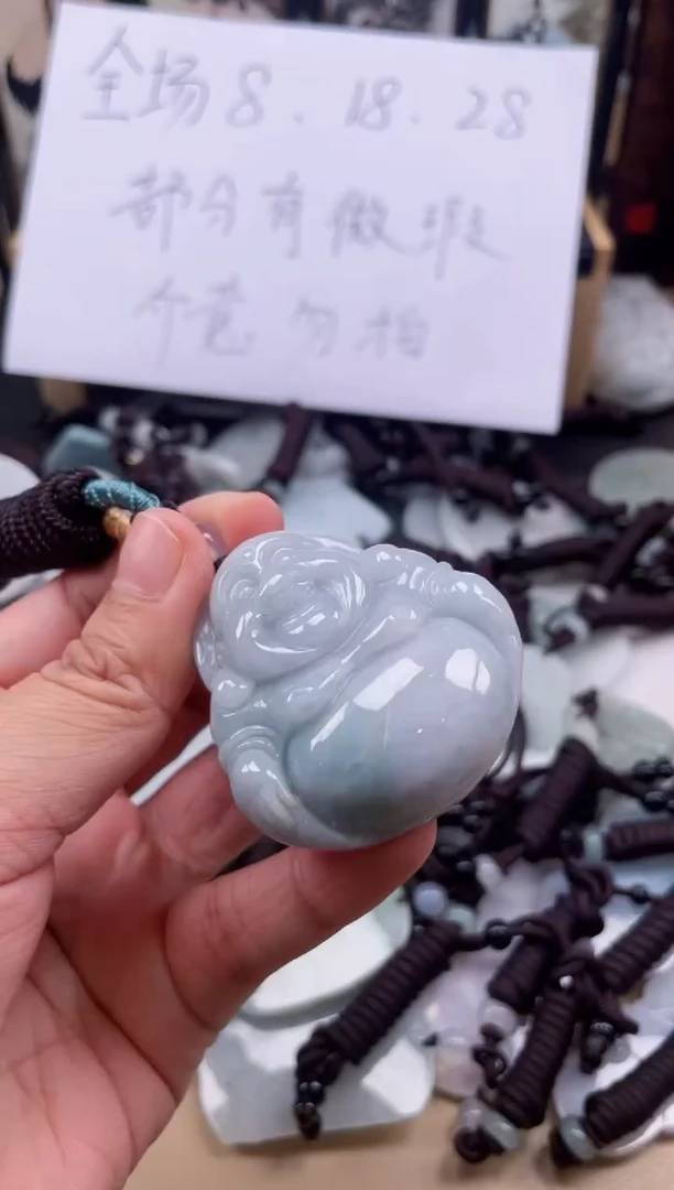 【闪购商品】翡翠颈饰未镶嵌天然缅甸A货翡翠有瑕疵168