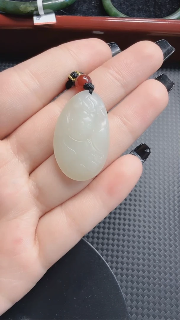 和田玉未镶嵌吊坠(不含链)224观音