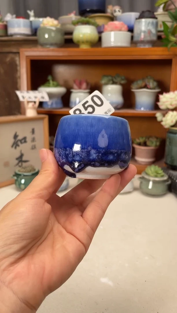 瓷片850知木小芳花盆