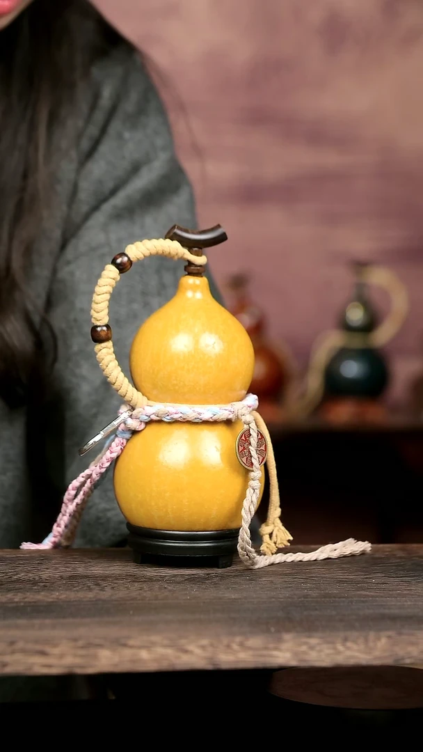 410号中药煮色  700ml左右 大漆葫芦水壶/酒壶 一物一拍