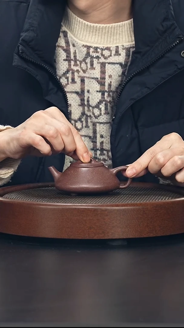 茶壶紫砂任瓢-千禧紫泥-全手工无添加-150cc（完美品）