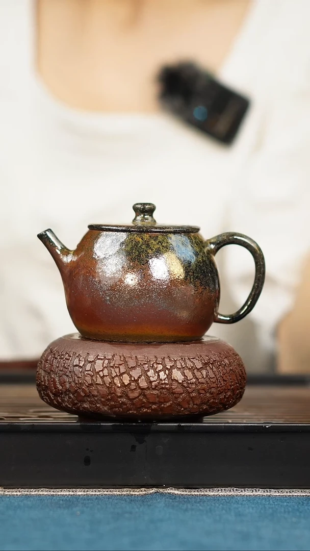 茶壶紫砂柴烧 平盖 180cc
