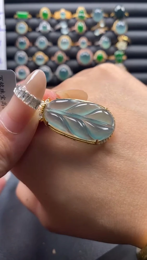 银S925镶嵌戒指翡翠51511