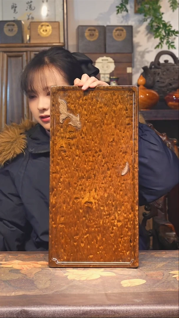 金丝楠小叶桢楠【53】纯手工精雕 整板整雕 满花干料茶盘