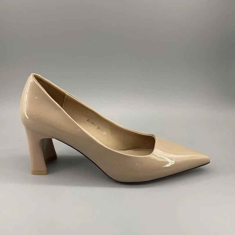 047单鞋浅口尖头粗跟细跟高跟方头女鞋时尚气质舒适中跟