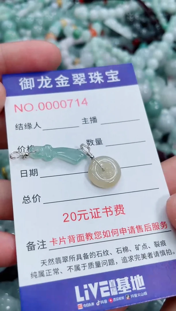 翡翠未镶嵌颈饰100