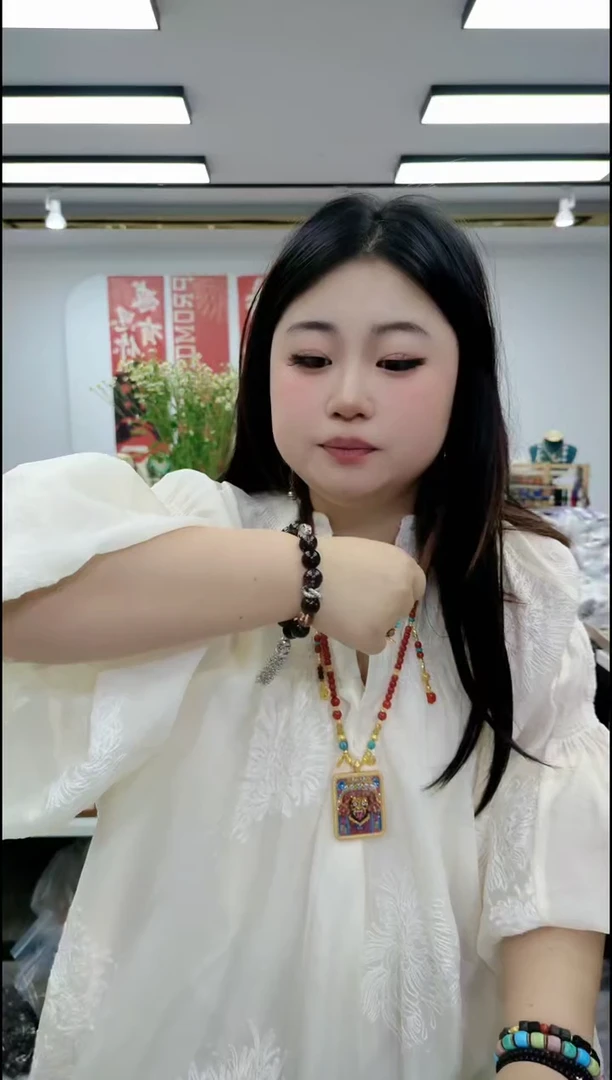 【闪购商品】发晶颈饰银S925镶嵌2119黑发晶单圈