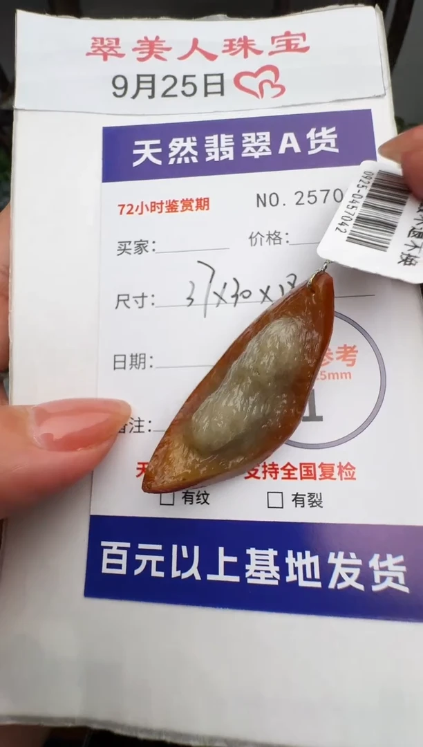 颈饰未镶嵌翡翠原石25705
