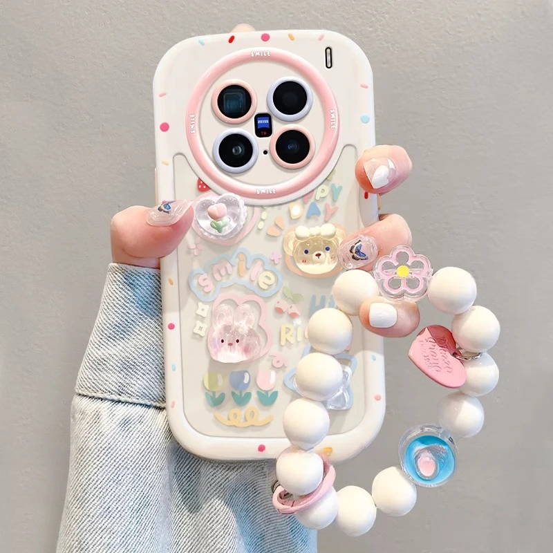 兔子小熊适用vivox200ultra手机壳x200s卡通防摔y300i简约ins风格